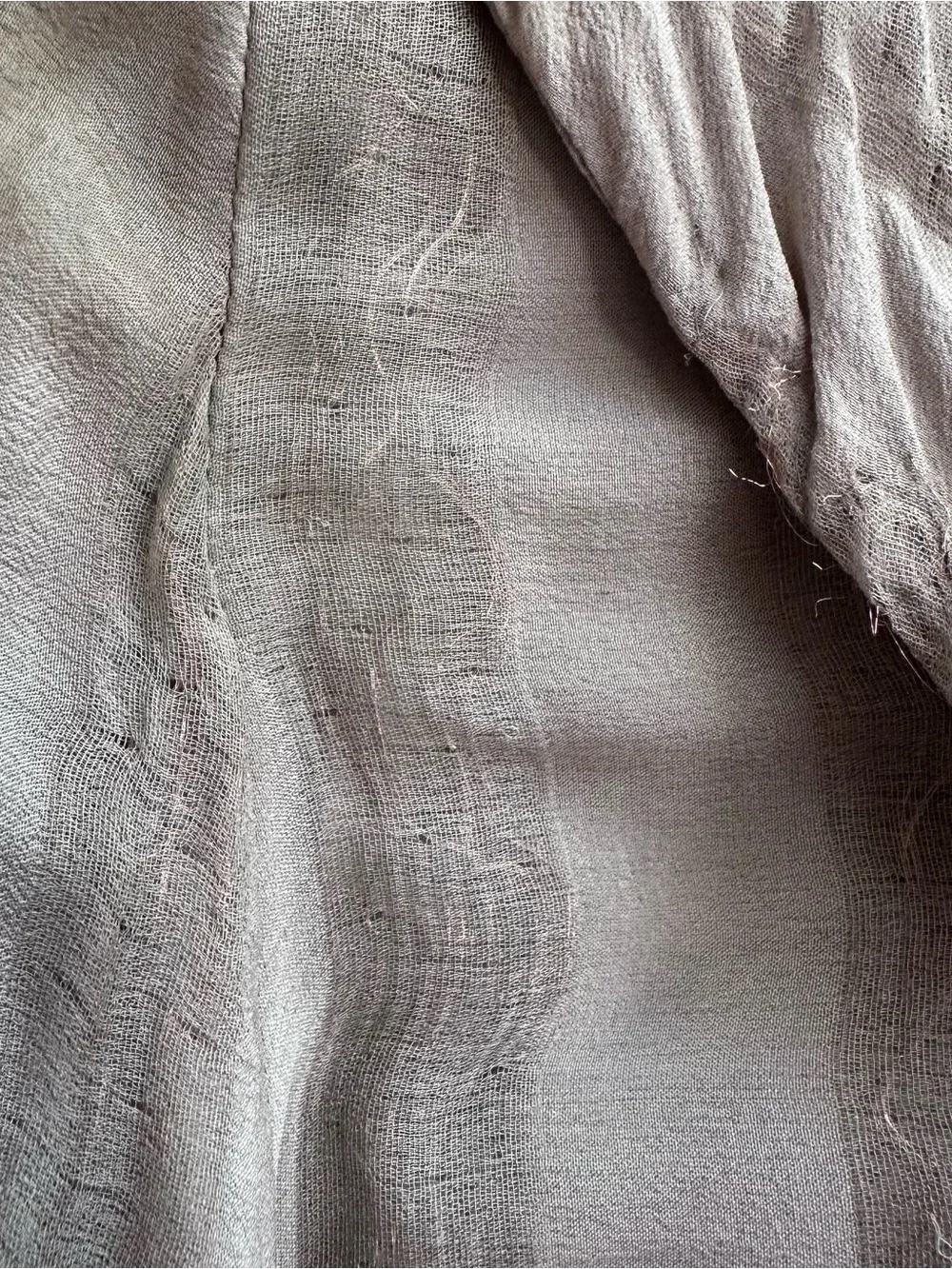 Vintage Chanel 1999A Silk Metallic Gauze Sailor Collar Blouse Taupe CC Button 44